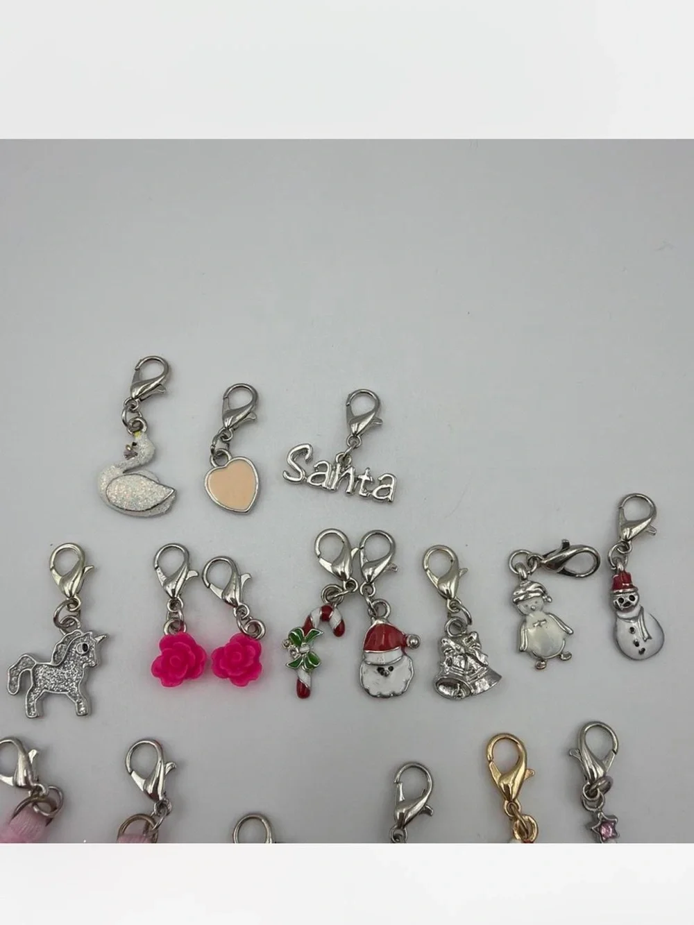 Pink Kids Necklace and Bracelet Charm Set